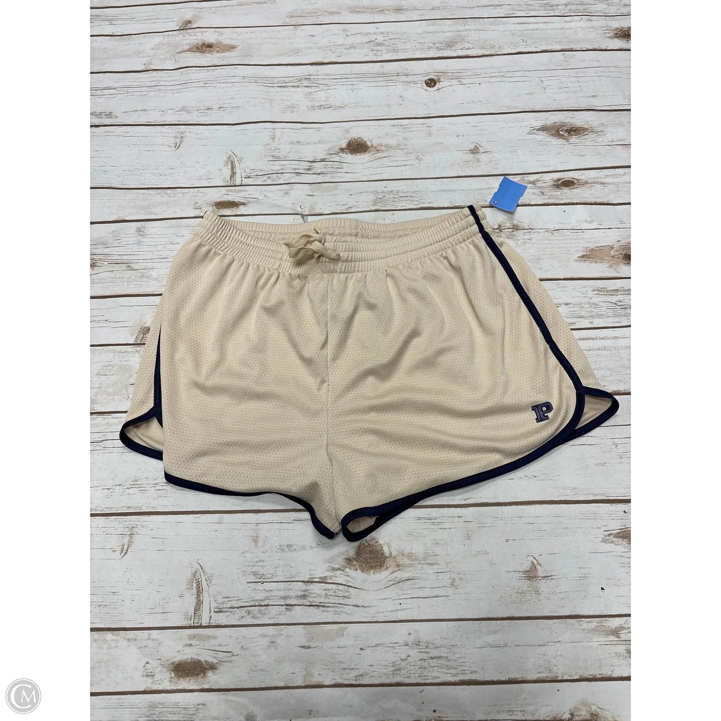 Athletic Shorts By Pink In Cream, Size: L