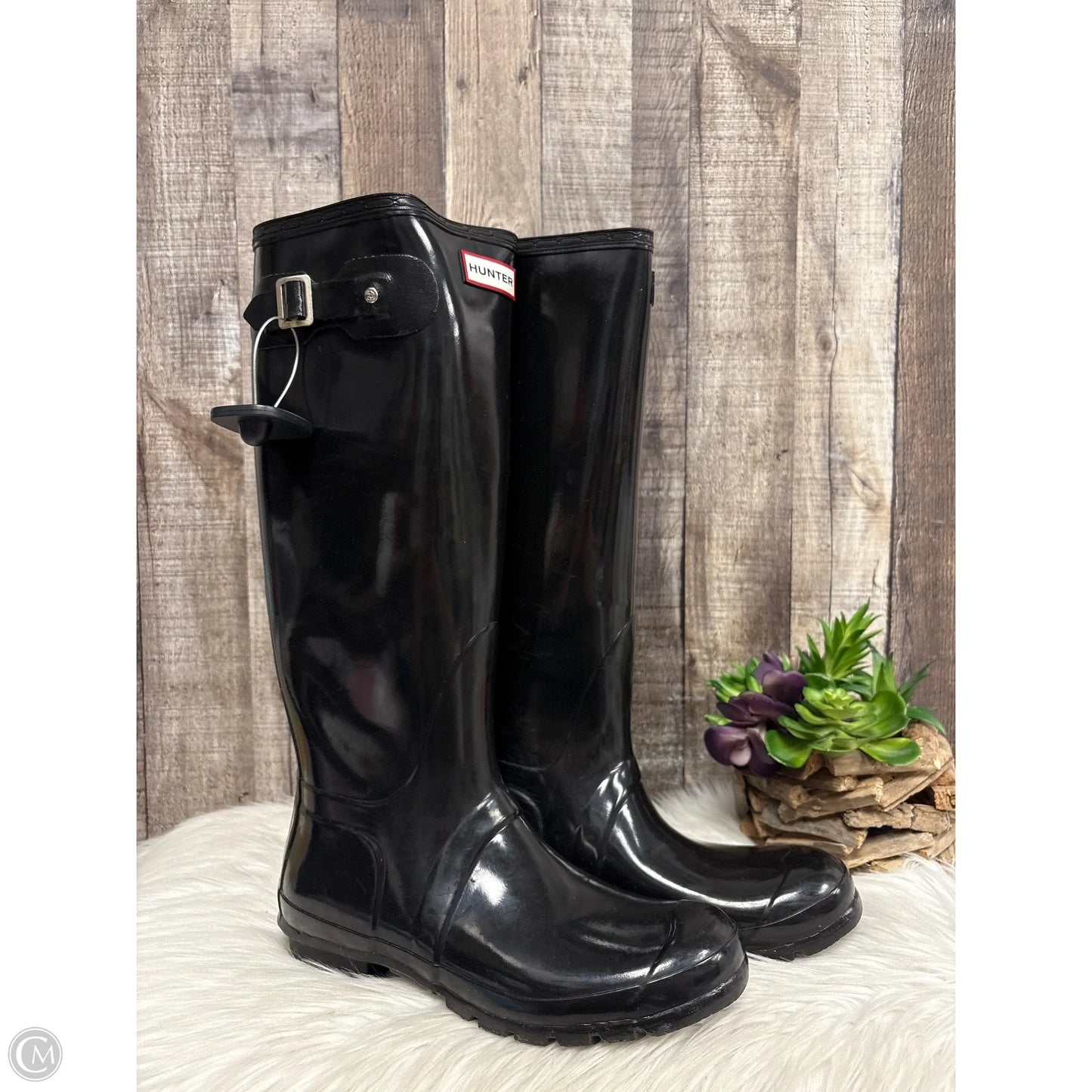 Boots Rain By Hunter In Black, Size: 8