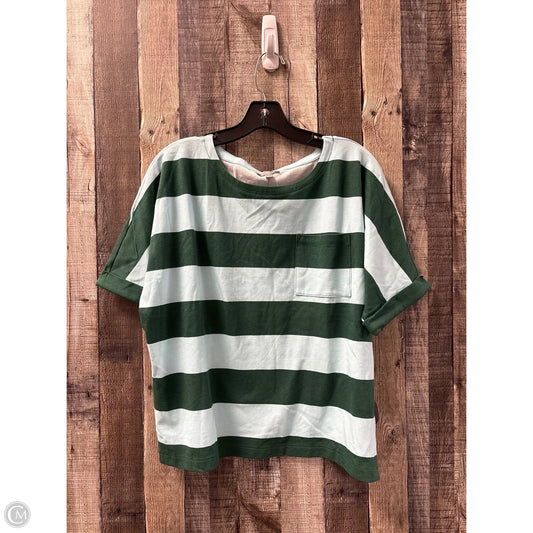 Top Short Sleeve By Talbots In Blue & Green, Size: M