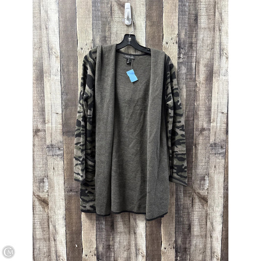 Sweater Cardigan By Rachel Zoe In Camouflage Print, Size: L