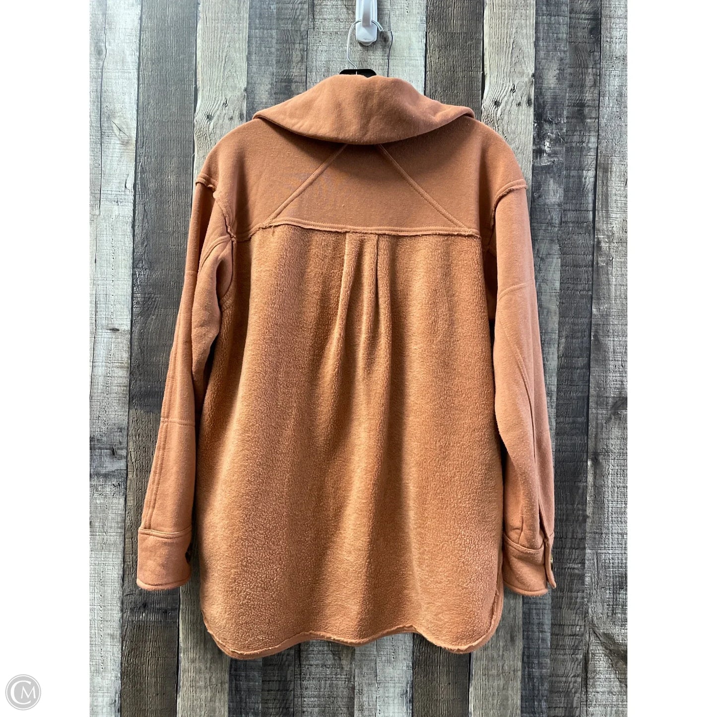 Jacket Shirt By Knox Rose In Brown, Size: Xs