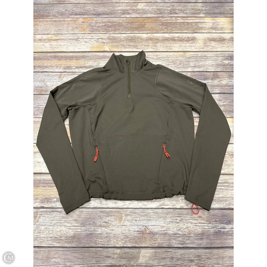 Athletic Top Long Sleeve Collar By Layer 8 In Green, Size: M