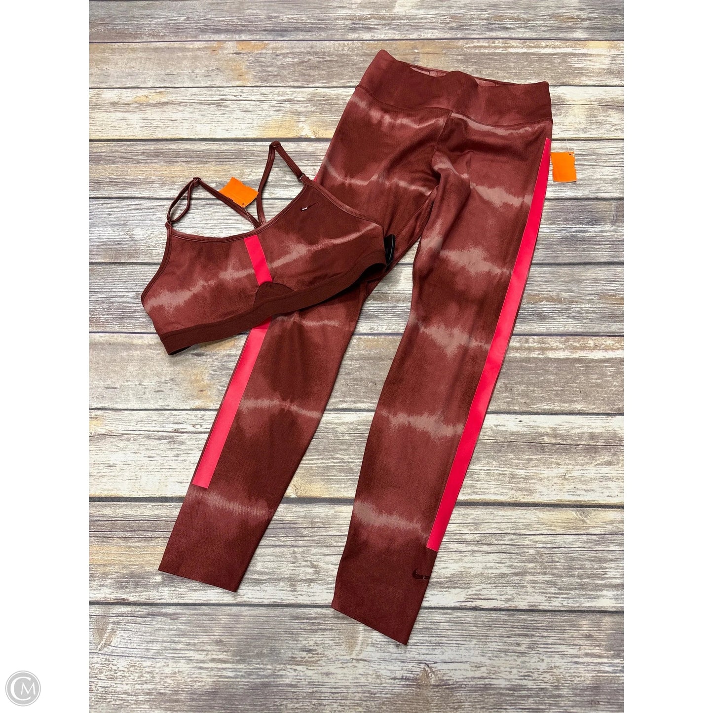 Athletic Pants 2pc By Nike In Orange, Size: S