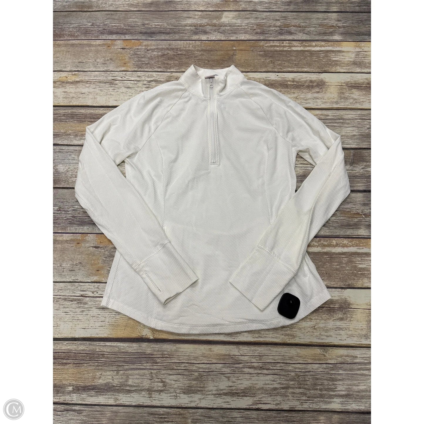 Athletic Top Long Sleeve Collar By Tommy Bahama In White, Size: M