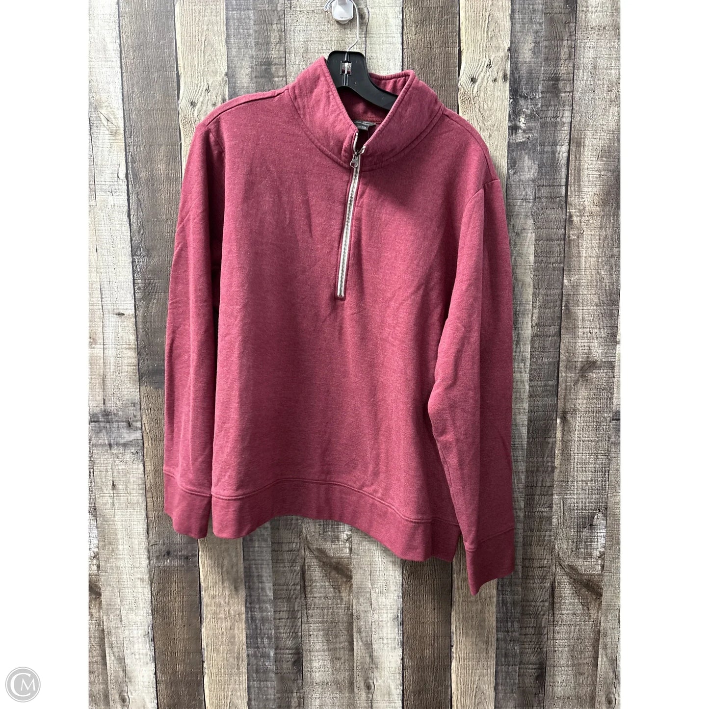Sweatshirt Collar By Eddie Bauer In Maroon, Size: 2x