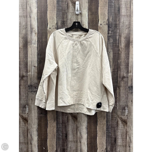 Athletic Sweatshirt Crewneck By Athleta In Cream, Size: 1x