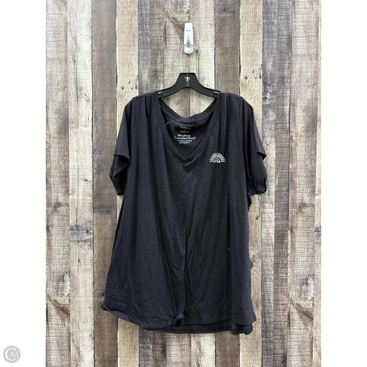 Top Short Sleeve By Torrid In Black, Size: 4x
