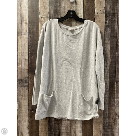 Top Long Sleeve By Cupio In Grey, Size: L