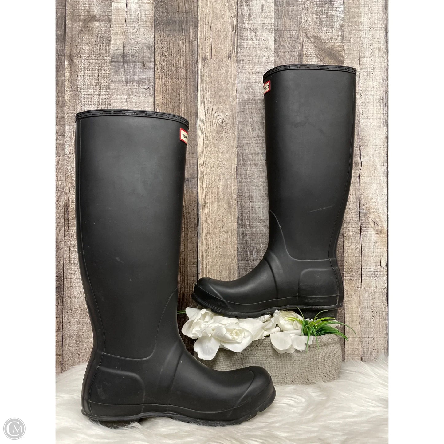 Boots Rain By Hunter In Black, Size: 7