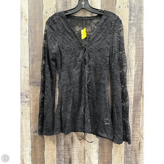 Top Long Sleeve By Shein In Black, Size: L