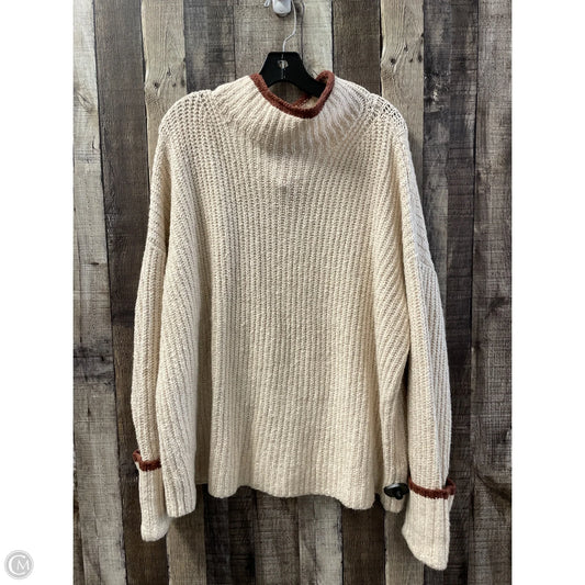 Sweater By Anthropologie In Cream, Size: Xl