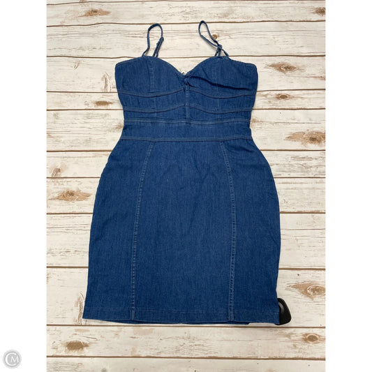 Dress Casual Midi By Windsor In Blue Denim, Size: S