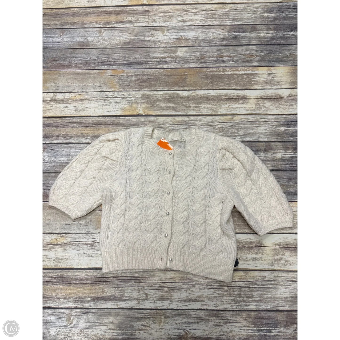 Sweater Short Sleeve By Ellison In Cream, Size: L