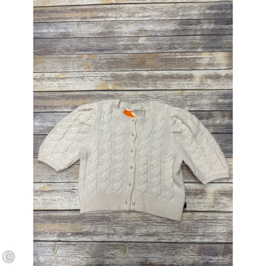 Sweater Short Sleeve By Ellison In Cream, Size: L