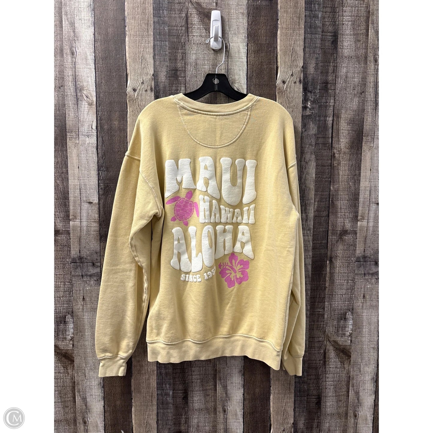 Sweatshirt Crewneck By Blue 84 In Yellow, Size: M