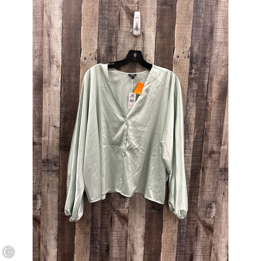 Top Long Sleeve By Express In Green, Size: Xl