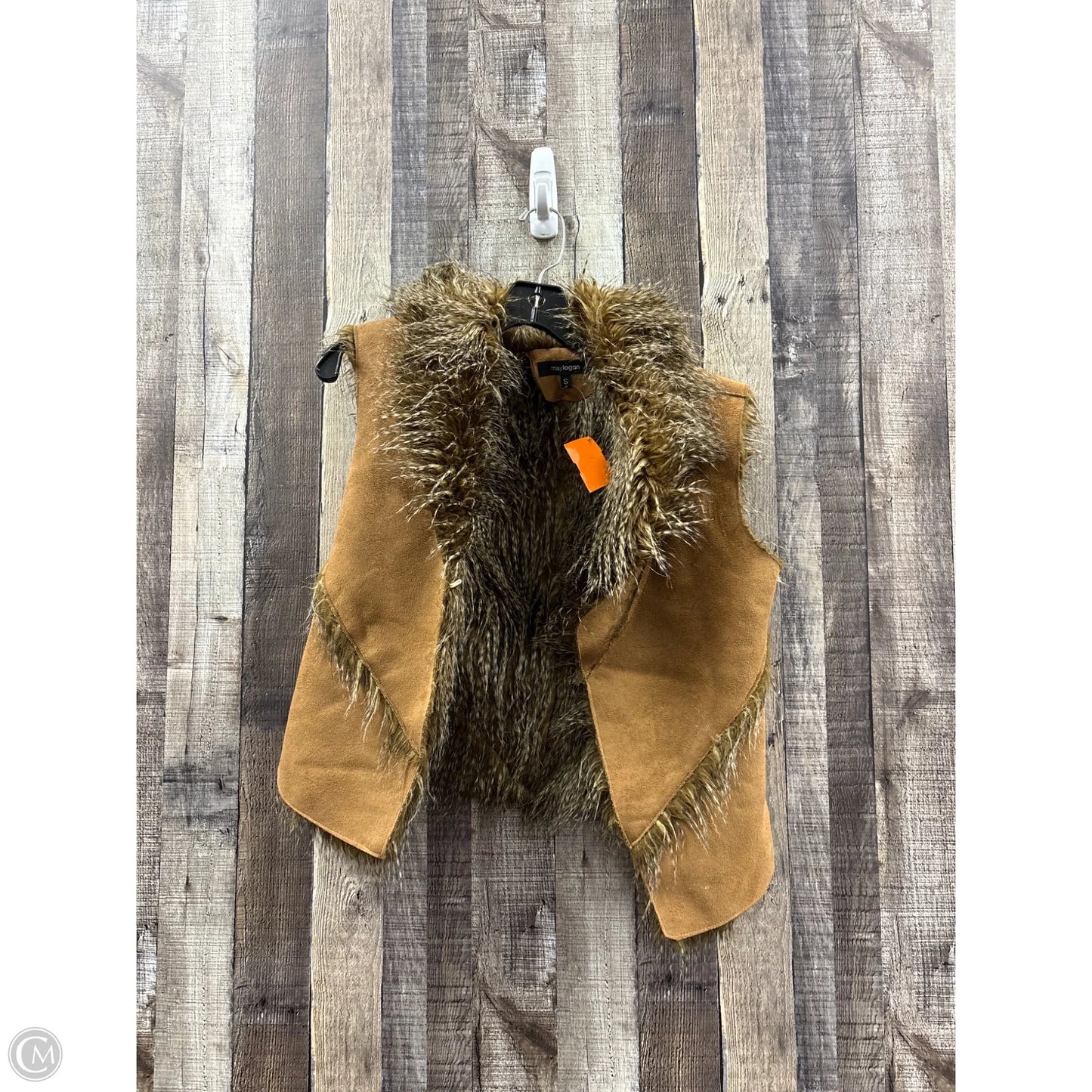 Vest Faux Fur & Sherpa By Cme In Brown, Size: S