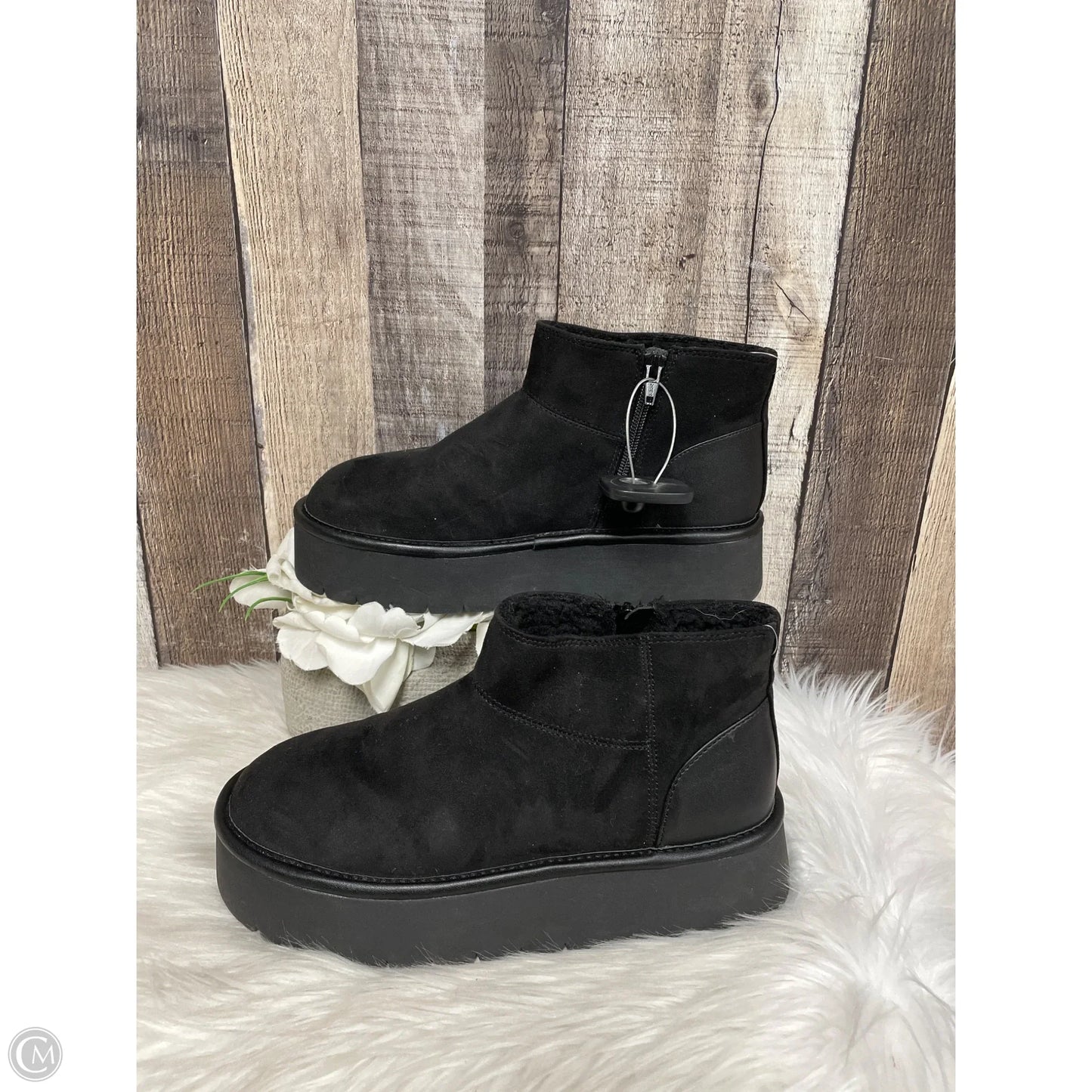 Boots Ankle Flats By Wild Fable In Black, Size: 8