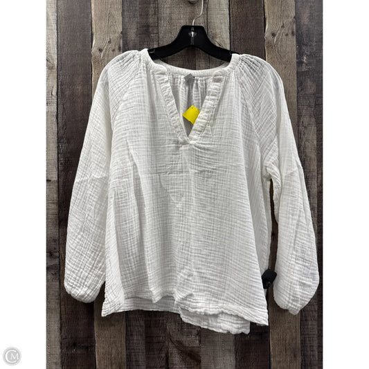 Top Long Sleeve By Old Navy In White, Size: M