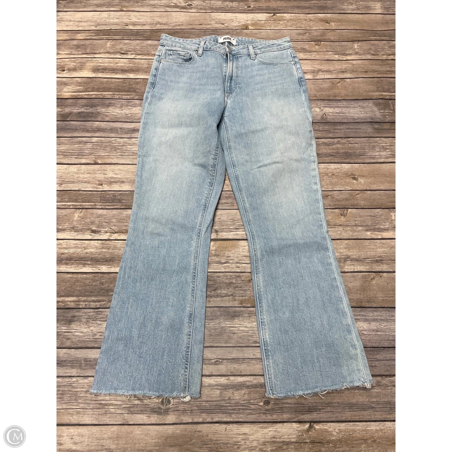 Jeans Boot Cut By Paige In Blue Denim, Size: 6