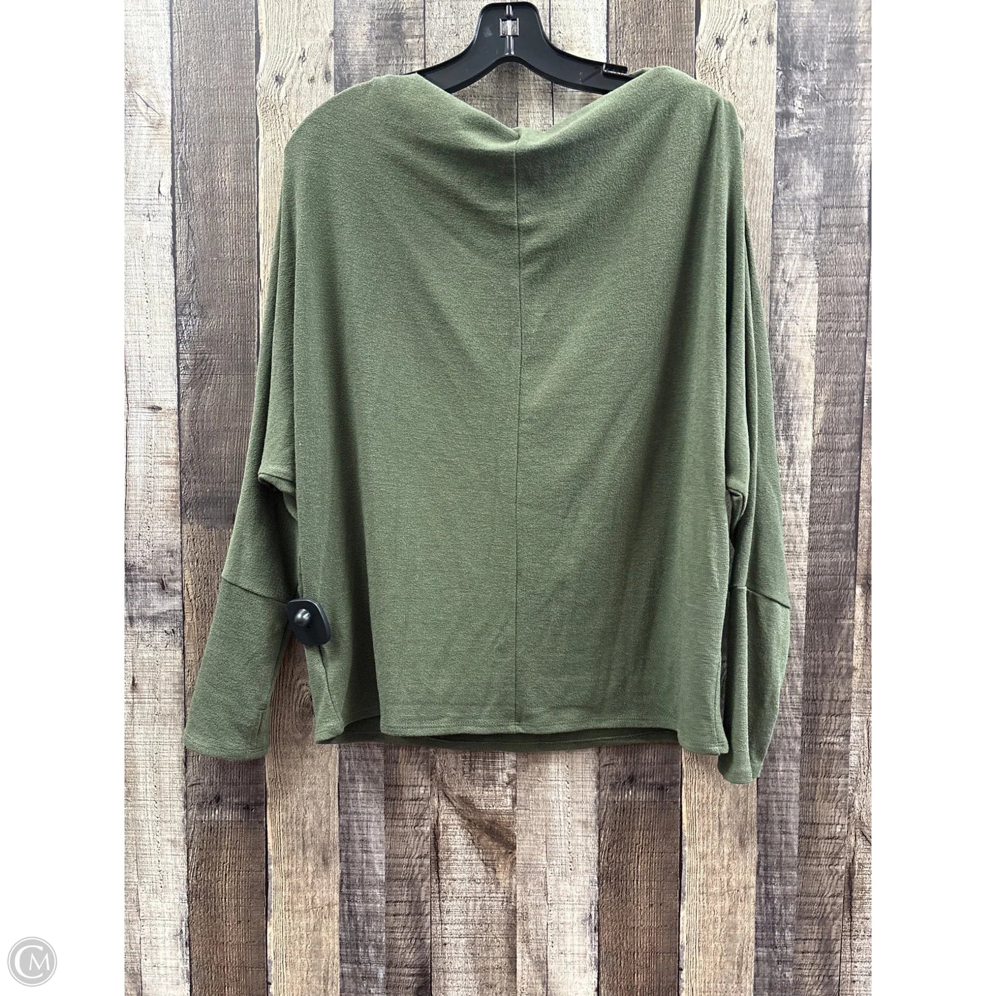 Top Long Sleeve By Cme In Green, Size: S
