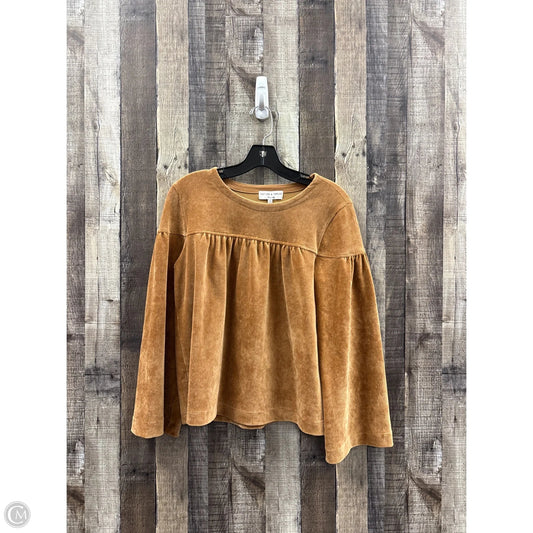 Top Long Sleeve By Madewell In Brown, Size: Xs