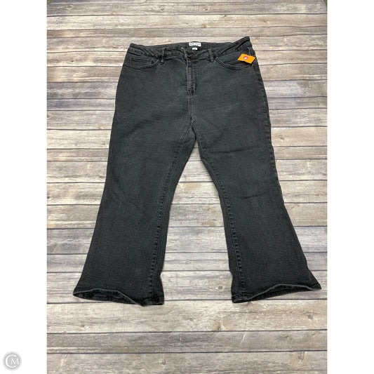 Jeans Straight By Ava & Viv In Black Denim, Size: 18