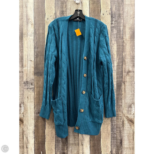 Sweater Cardigan By Merokeety In Blue, Size: L