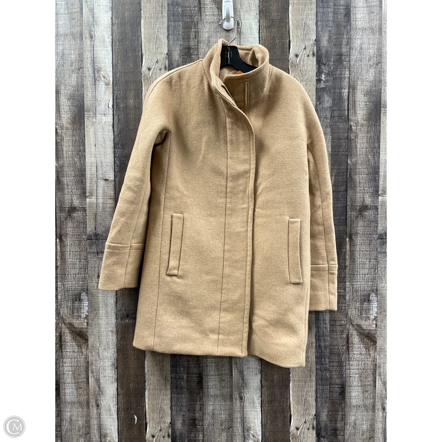 Coat Peacoat By J. Crew In Tan, Size: 2