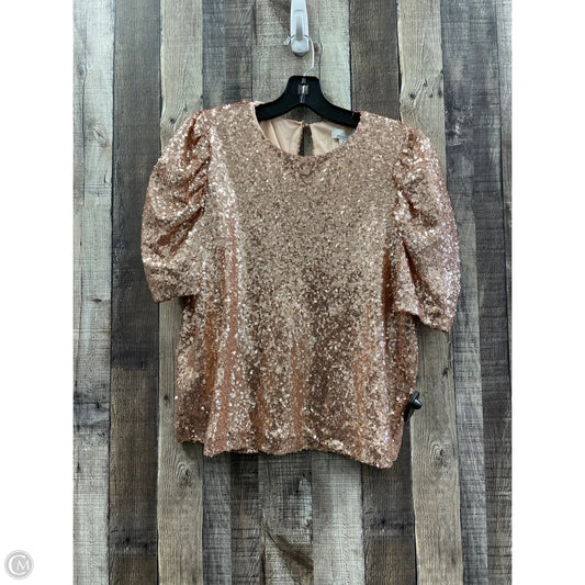 Top Short Sleeve By Allison Joy In Gold, Size: S