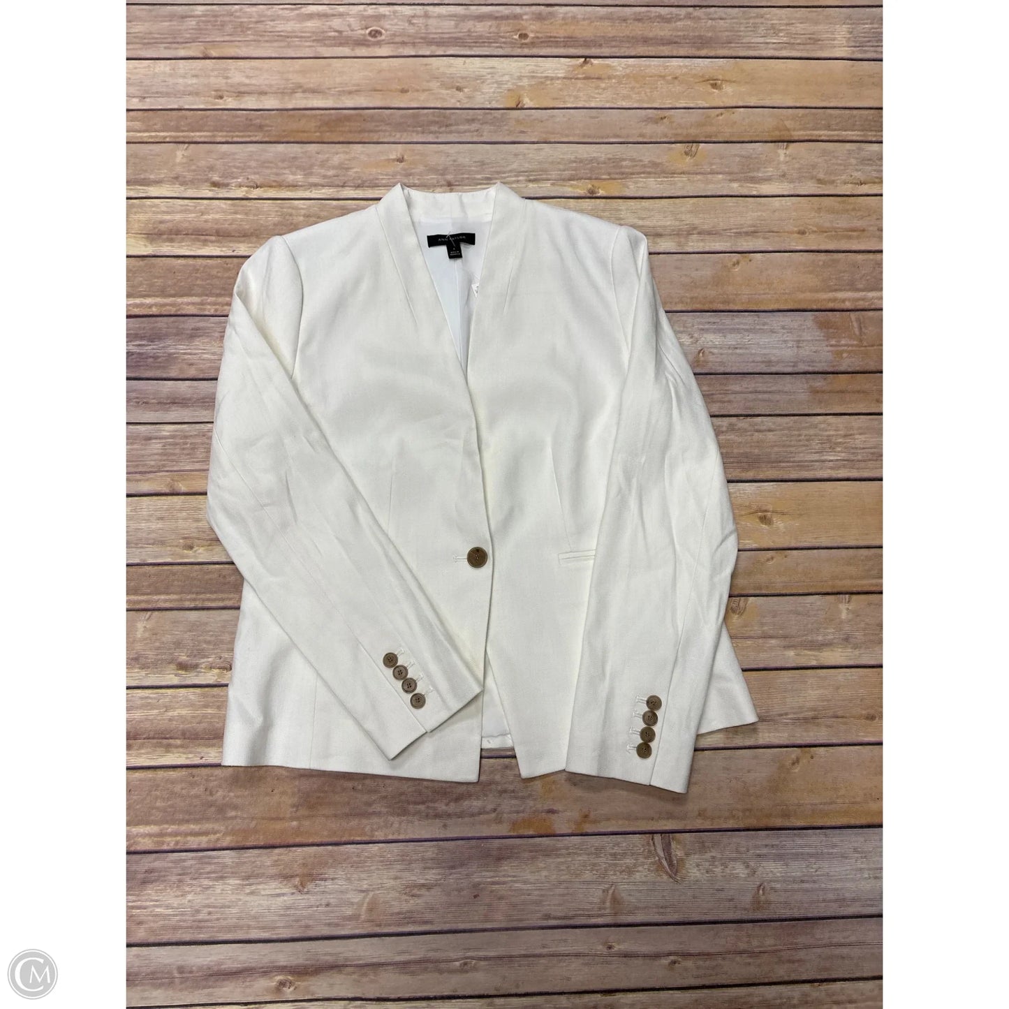 Blazer By Ann Taylor In White, Size: 6