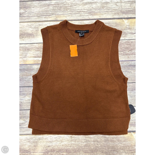 Vest Sweater By French Connection In Brown, Size: M