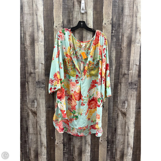 Top Long Sleeve By Figuero & Flower In Multi-colored, Size: 3x