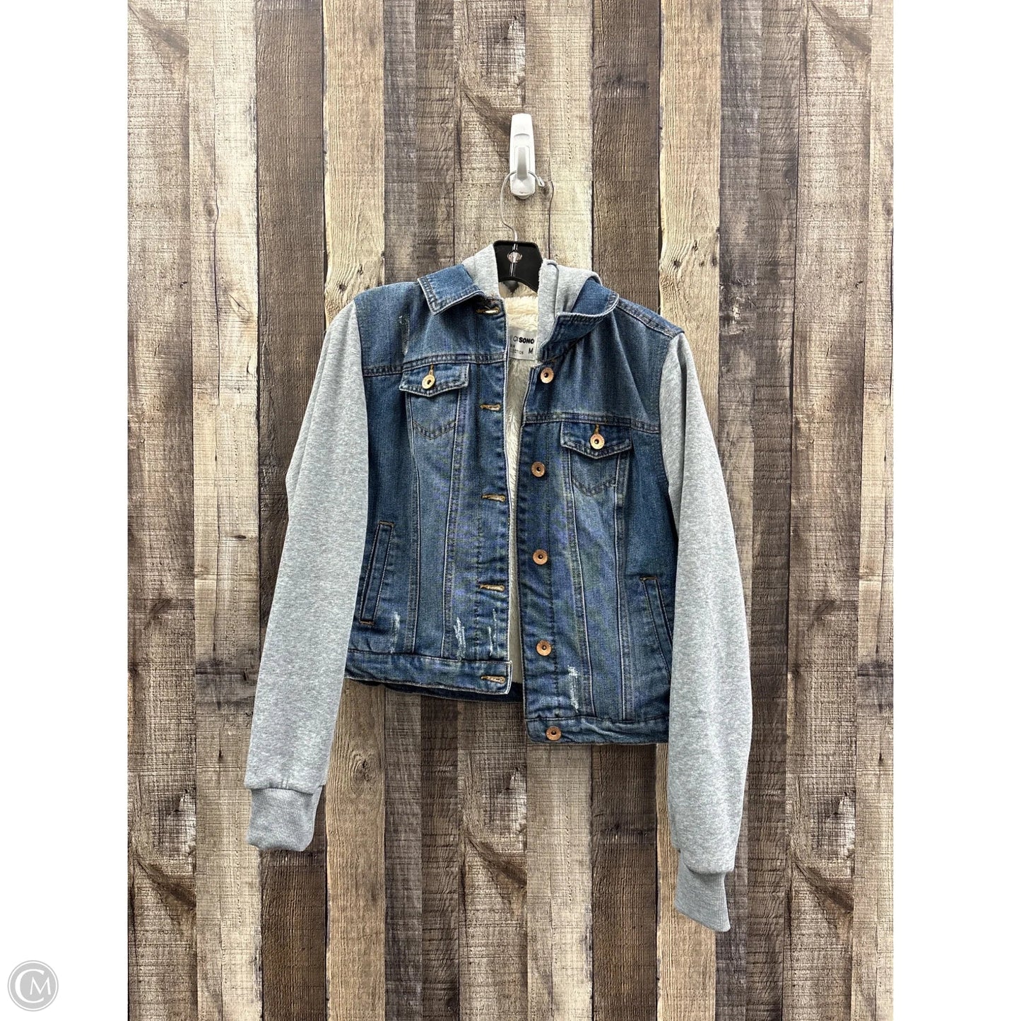 Jacket Denim By Cme In Blue Denim, Size: M