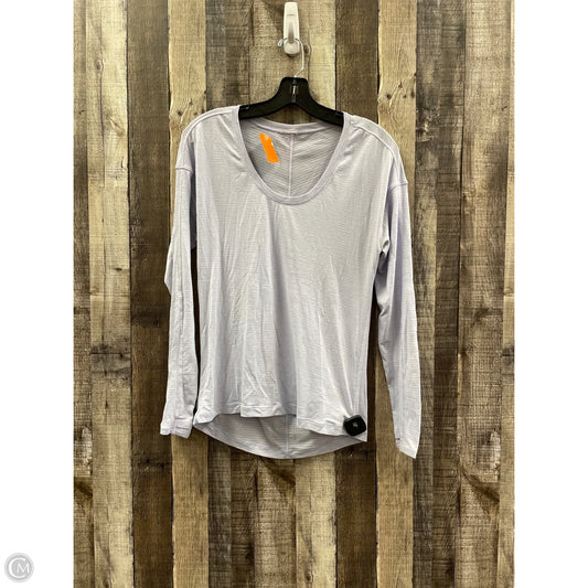 Athletic Top Long Sleeve Crewneck By Lululemon In Blue, Size: S