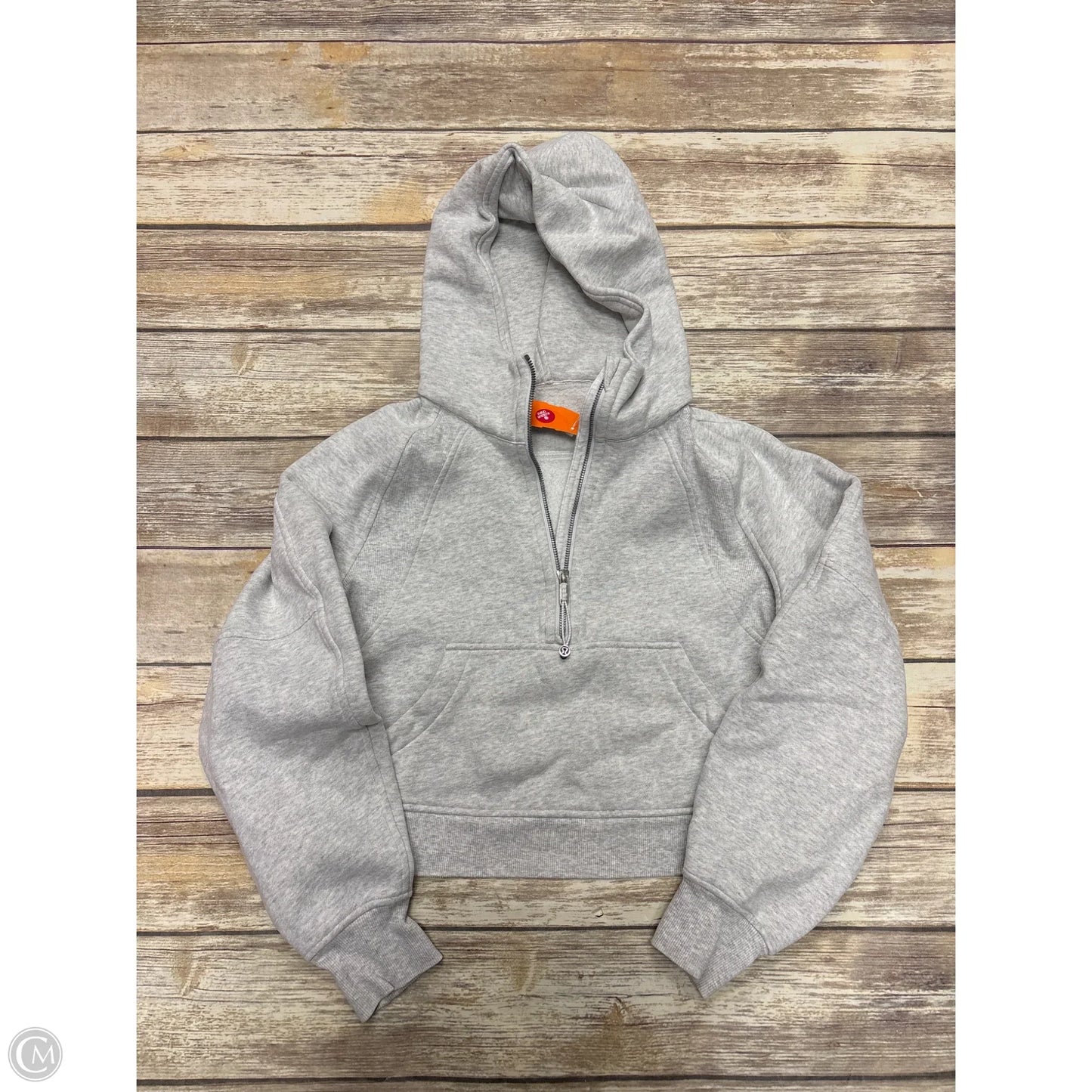 Athletic Jacket By Lululemon In Grey, Size: Xs