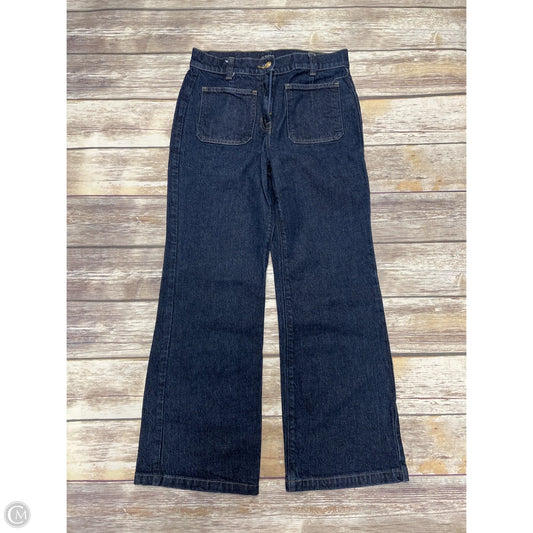 Jeans Flared By J. Crew In Blue Denim, Size: 0