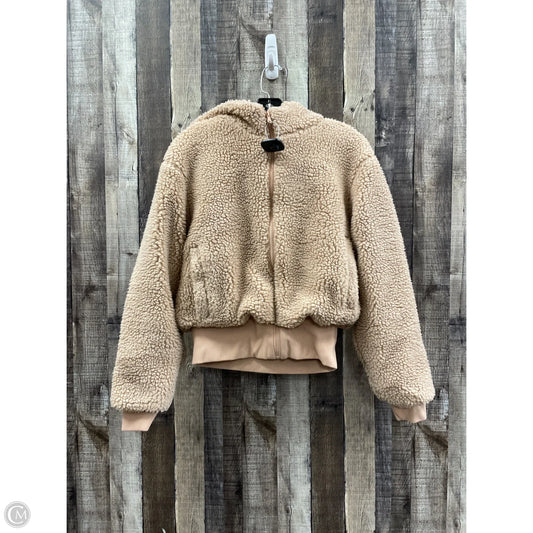 Jacket Fleece By Fabletics In Tan, Size: S