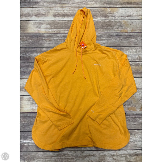 Athletic Sweatshirt Hoodie By Columbia In Yellow, Size: 1x