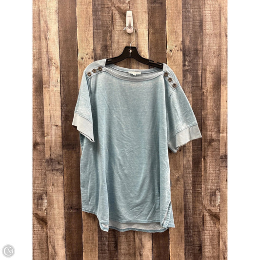 Top Short Sleeve By Jane And Delancey In Blue, Size: 1x