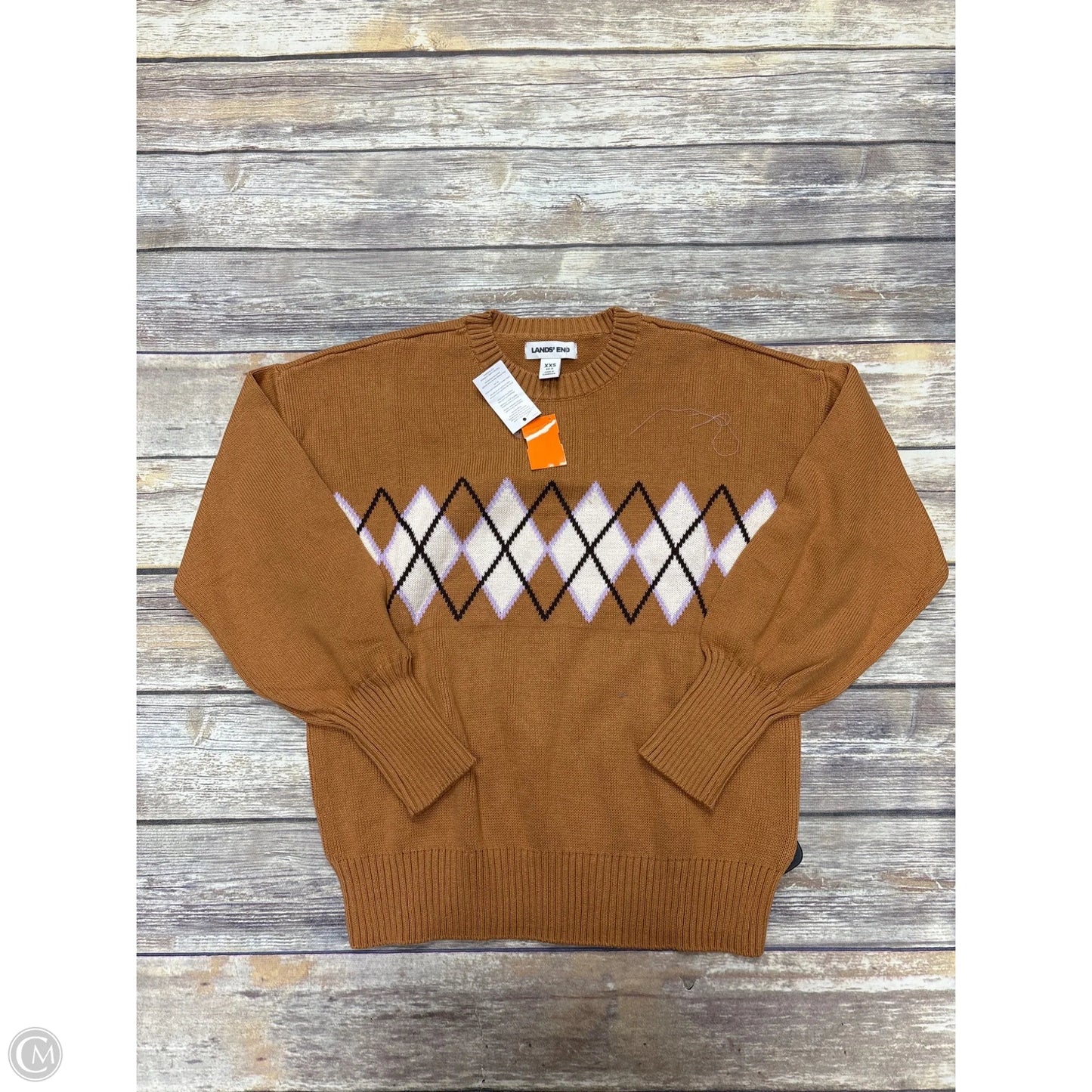 Sweater By Lands End In Gold, Size: Xxs