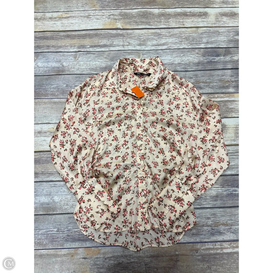 Top Long Sleeve By Zara In Multi-colored, Size: M