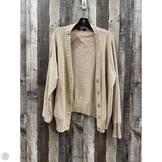 Sweater Cardigan By Lillusory In Tan, Size: L