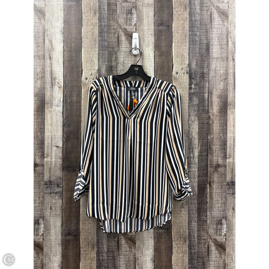 Top Long Sleeve By Jones New York In Striped Pattern, Size: S
