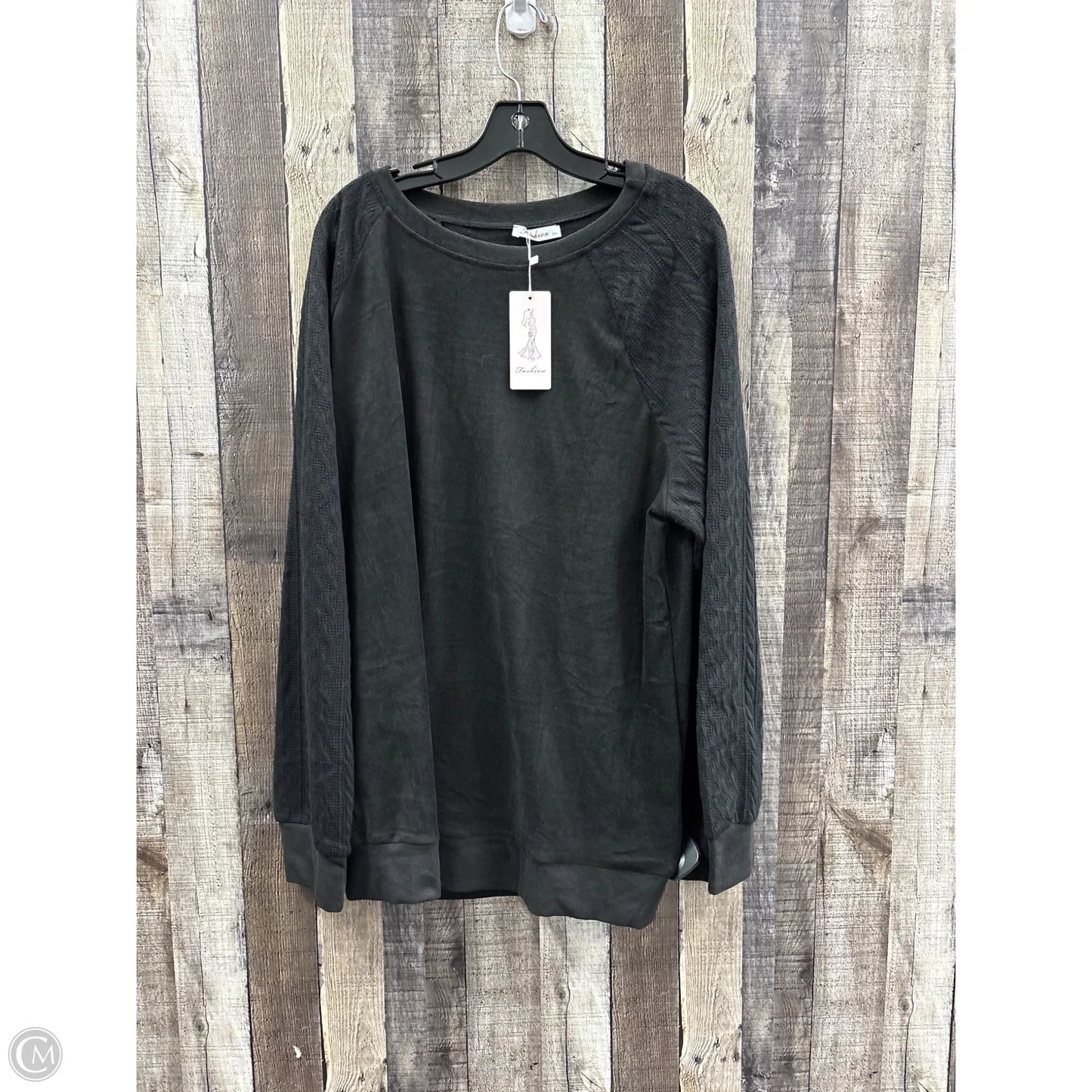 Top Long Sleeve By Cme In Black, Size: 2x