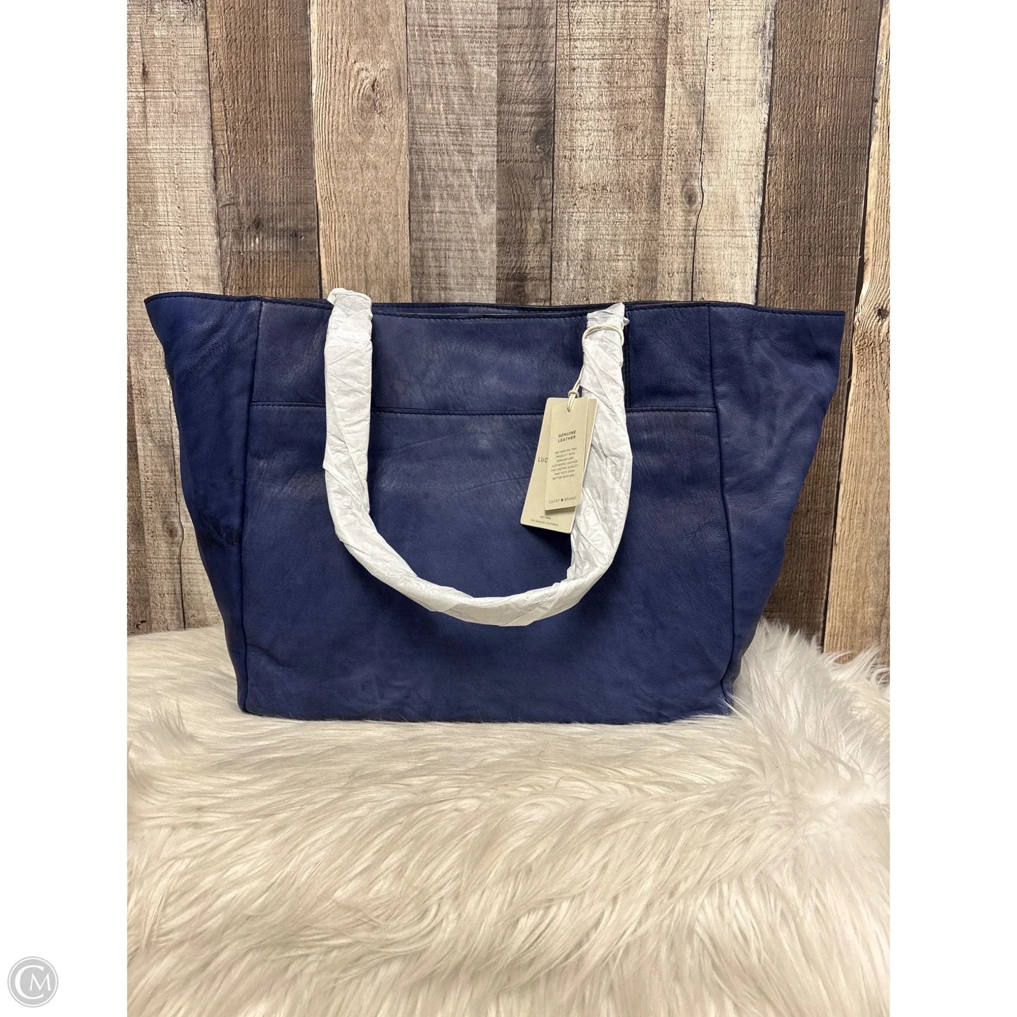 Handbag Leather By Lucky Brand, Size: Large