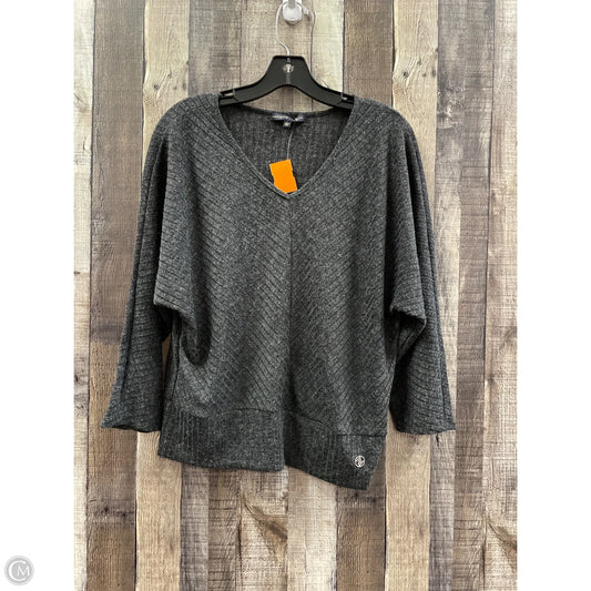 Sweater By Adrienne Vittadini In Grey, Size: L