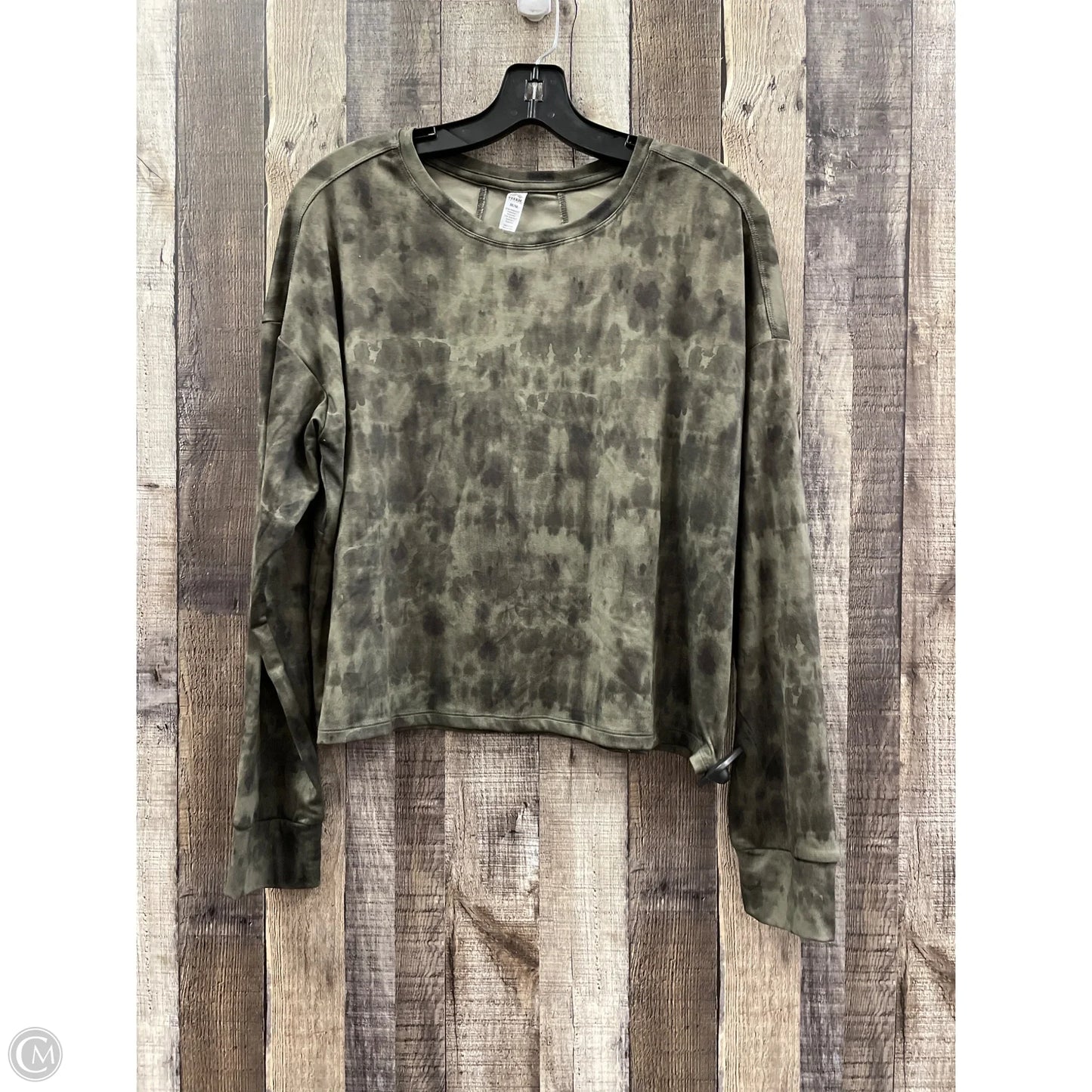 Athletic Top Long Sleeve Crewneck By Rbx In Camouflage Print, Size: M