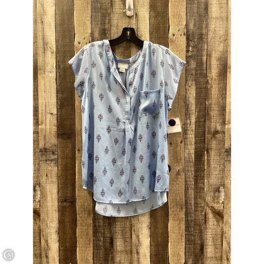 Top Short Sleeve By Liz Claiborne In Blue, Size: Xl