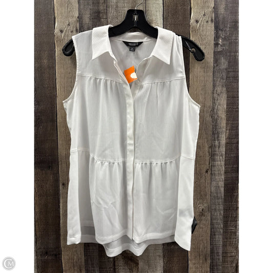 Top Sleeveless By Simply Vera In White, Size: M